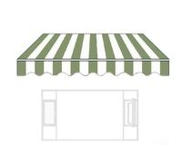 Retractable Awning Replacement Fabric Waterproof Outdoor Canopy with UV Protection Striped Patio Cover (20x10ft Without Frame) for Deck & Window Shelter