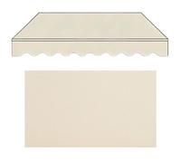Retractable Awning Replacement Fabric - Waterproof Polyester Canopy for Patio Window & Door - Available in 6.5x5ft 8x6.5ft 8x7ft 8x9ft 10x5ft - Beige