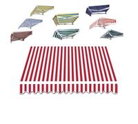 Retractable Awning Replacement Fabric, Waterproof Shade Cover for Patio, Garden, Balcony, Sunshade Canopy - Fits 2/2.5/3/4/5m, Red, 10x5ft/3x1.5m