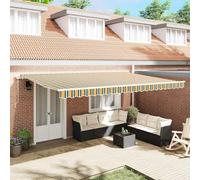 Retractable Awning Retractable Manual Multicolour 500 x 300 cm