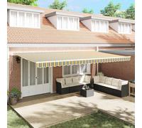Retractable Awning Retractable Manual Multicolour 600 x 300 cm