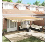 Retractable Awning Retractable Manual Multicolour 600 x 350 cm