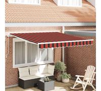 Retractable Awning Retractable Orange and Brown 300 x 250 cm