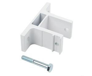 Retractable Awning Wall Mounting Bracket White Aluminium Alloy Replacement Part For 40 Square Pipe Systems For Structural Stability Outdoors