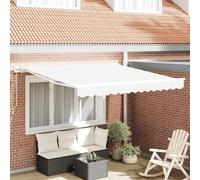 vidaXL Retractable Awning White 350 x 250 cm Polyester and Aluminium, Aluminum C
