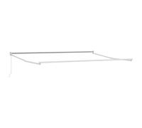 Retractable Awning White 4x2m Aluminium Frame Manual Outdoor Patio Shade Garden
