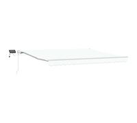 Retractable Awning with LED Strip Lights Fabric and Steel Garden Shade vidaXL