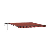 Retractable Awning Manual Orange and brown 450 x 350 cm Fabric