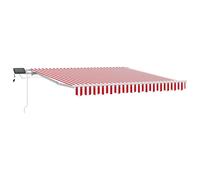 Retractable Awning with Manual Fabric Sunshade Outdoor Garden Canopy vidaXL