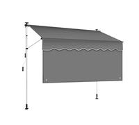 Retractable Awning with Privacy Curtain, Adjustable Outdoor Sunshade Shelter for Patio, Garden, or Balcony