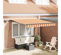 Retractable Awning Manual Yellow and orange 350 x 250 cm Fabric