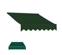 Retractable Awnings Fabric Replacement - Green Outdoor Canopy for Restaurants & Balconies 4x 4x2.5m 3.5x2.5m Weather-Resistant Sunshade 13x11.5ft/400x350cm