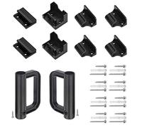 Retractable Baby & Dog Gate Hardware - Full Set with Wall Mounting Accessories, Brackets, Latches, Anchors, Screws - Extra Wide Baby Gate Replacement Parts