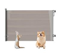 Retractable Baby Gate for Stairs, 34'' Tall , 55"/71"/118" Wide, Retractable Pet Gate, Portable Baby Puppy Safety Fence Guard for Outdoor Indoor Large Openings Driveway Decks Patio(Gray,86*180cm)