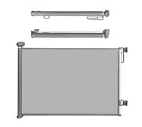 Retractable Baby Gate for Stairs & Doorways, Adjustable Stair Gate, 140cm Tall & 86.5cm Wide Baby Gate Stairs, Pet Gates for Dogs, Safety Gate for Kids & Pets (Grey)