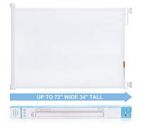 Retractable Baby Gate for Stairs, PRObebi Retractable Dog Gate 34" Tall Extends to 55" Wide, Retractable Safety Gate for Indoor/Outdoor/Stairs/Doorways/Deck/Banisters