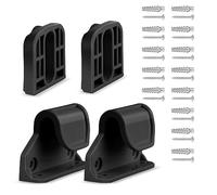 Retractable Baby Gate Replacement Parts, Likzest Retractable Baby Gate Extensions, Original Hardware Set (Including 2 x Latches + 2 x Brackets + 1 Set of Screws) for Retractable Gate (Black)