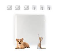 Retractable Baby Gates for Stairs, 51" /43"Wide Retractable Dog Gate, 31" Tall Easy to Use Pet Fence for The House, Reractable Dog Gate for Cats and Puppies for Stairs, Doorways, Hallways(White,Small)