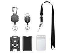 Retractable Badge 3 Pieces - Vertical Badge Holder, Reinforced Retractable System for Medical and Professional Personnel