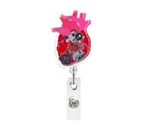 Retractable Badge Clip Holder - Heavy Duty Name Tag Reel, Secure Clip with Strong Spring Cord, Professional Work Badge for Hospital Clinic Office, Nurses Doctors Staff, for Conference School