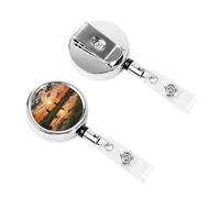 Retractable Badge Clips Heavy Duty Retractable Badge Holder Beautiful View of The Netherlands ID Name Card Holders for Women Doctor