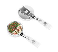 Retractable Badge Clips Heavy Duty Retractable Badge Holder Fruit Under The Tree ID Name Card Holders for Women Doctor