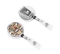 Retractable Badge Clips Heavy Duty Retractable Badge Holder Sloth Family ID Name Card Holders for Women Doctor
