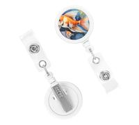 Retractable Badge Clips Nursing Badge Holder Butterfly Fish ID Badge Holder Name Card Holders for Women Doctor