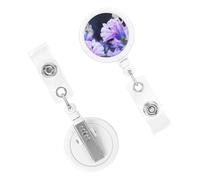Retractable Badge Clips Nursing Badge Holder Campanula Butterflies ID Badge Holder Name Card Holders for Women Doctor