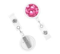 Retractable Badge Clips Nursing Badge Holder Cute Hearts ID Badge Holder Name Card Holders for Women Doctor