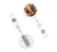 Retractable Badge Clips Nursing Badge Holder Dog Running in The Field ID Badge Holder Name Card Holders for Women Doctor