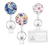 Retractable Badge Holder | 3 Heavy Duty Retractable Clips - Key Card Holder for Women, Girls, Teens, Teens, Sons, Daughters, Family, Teachers, Travel, School, Indoor and
