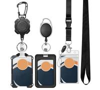 Retractable Badge Holder 3 Pieces | Retractable Badge Reel Clip Holder Reinforced for Medical Personnel Education Hospital