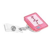 Retractable Badge Holder Acrylic Work Badge Clip for Nurses and Doctors