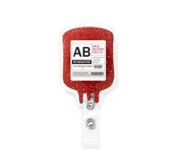 Retractable Badge Holder Blood Type Badge, Type, B