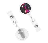 Retractable Badge Holder Cute Nursing Badge Reel Heavy Duty Badge Clip with Keychain Hourglass Representing Time ID Card Holders Clip-on Name Badge Tag for Office Worker Doctor Nurse Teacher