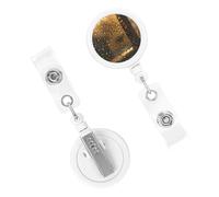 Retractable Badge Holder Cute Nursing Badge Reel Heavy Duty Badge Clip with Keychain Rain Hits the Window ID Card Holders Clip-on Name Badge Tag for Office Worker Doctor Nurse Teacher