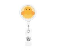 Retractable Badge Holder Exquisite Cartoon Chick Print Design for Offices Schools Hospitals
