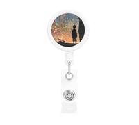 Retractable Badge Holder Exquisite DreamTide Print Design for Offices Schools Hospitals