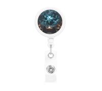 Retractable Badge Holder Exquisite Magic Temple Print Design for Offices Schools Hospitals