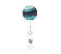Retractable Badge Holder Exquisite Science Fiction Stars Print Design for Offices Schools Hospitals