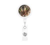 Retractable Badge Holder Exquisite Unbelievable Eyes Print Design for Offices Schools Hospitals