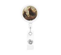 Retractable Badge Holder Heavy Duty Carabiner Badge Reel with Clip Cute Bears Play in The Tree ID Badge Holder Name Card Holder ID Card Holders Keychain Badge Reels for Nurse Doctor Office Worker