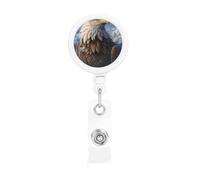 Retractable Badge Holder Heavy Duty Carabiner Badge Reel with Clip Eagle ID Badge Holder Name Card Holder ID Card Holders Keychain Badge Reels for Nurse Doctor Office Worker