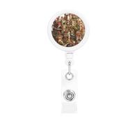 Retractable Badge Holder - Print Badge Reel with Carabiner & Belt Clip for ID and Access Cards Dream Castle