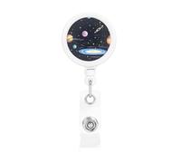 Retractable Badge Holder - Print Badge Reel with Carabiner & Belt Clip for ID and Access Cards The Solar Family