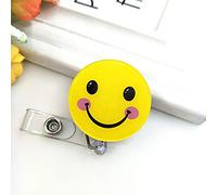 Retractable Badge Holder with Belt Clip, Fashion Cute Badge Holder for Girls Nurses Teacher Students (2 Pack) Type A
