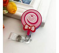 Retractable Badge Holder with Belt Clip, Fashion Cute Badge Holder for Girls Nurses Teacher Students (2 Pack) Type I