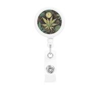Retractable Badge Holders Heavy Duty Badge Reel with Alligator Clip A Puff in Time Weed Marijuana Badge Holder ID Card Holders Name Card Keychain ID Badge Clip for Nurse Doctor Worker