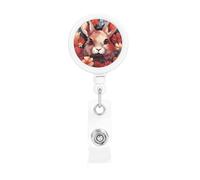Retractable Badge Holders Heavy Duty Badge Reel with Alligator Clip Easter Bunny Badge Holder ID Card Holders Name Card Keychain ID Badge Clip for Nurse Doctor Worker